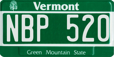 VT license plate NBP520