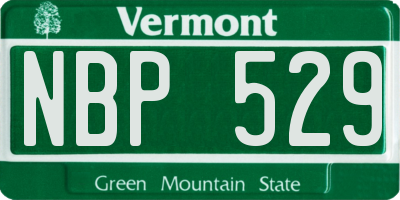 VT license plate NBP529
