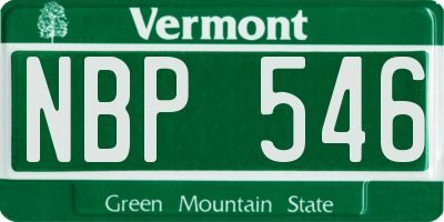VT license plate NBP546