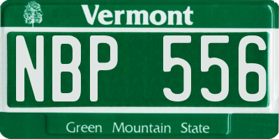 VT license plate NBP556