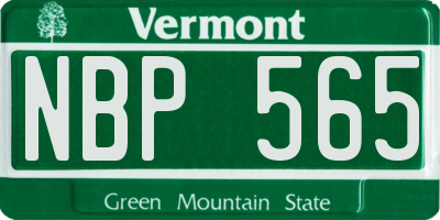 VT license plate NBP565