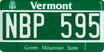 VT license plate NBP595