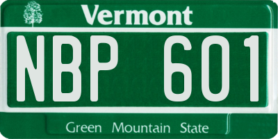 VT license plate NBP601