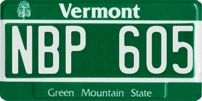 VT license plate NBP605