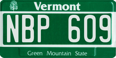VT license plate NBP609