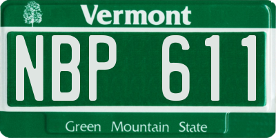 VT license plate NBP611