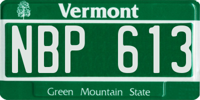 VT license plate NBP613