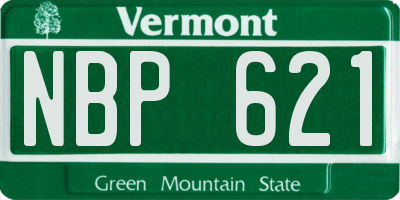 VT license plate NBP621