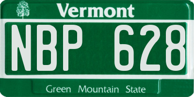 VT license plate NBP628