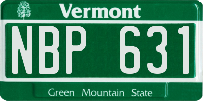 VT license plate NBP631