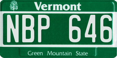 VT license plate NBP646