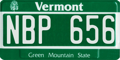 VT license plate NBP656