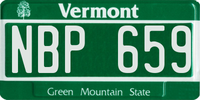 VT license plate NBP659