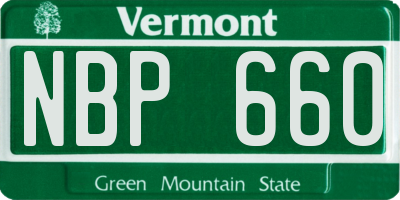 VT license plate NBP660