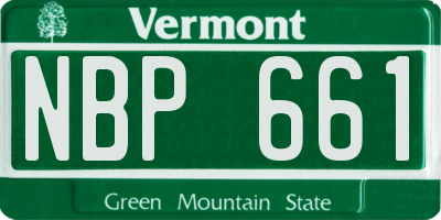 VT license plate NBP661