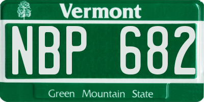 VT license plate NBP682