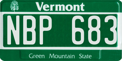 VT license plate NBP683