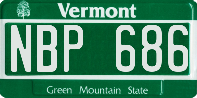 VT license plate NBP686