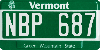 VT license plate NBP687
