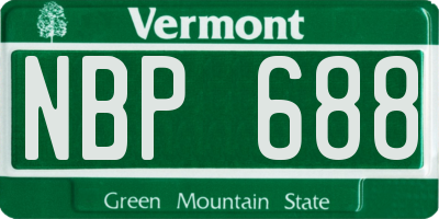 VT license plate NBP688