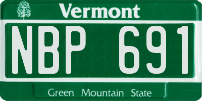 VT license plate NBP691