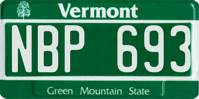 VT license plate NBP693