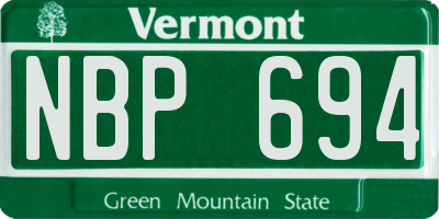 VT license plate NBP694
