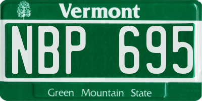 VT license plate NBP695