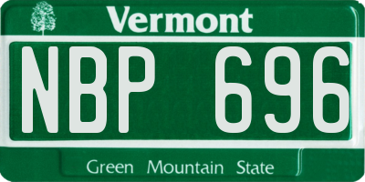 VT license plate NBP696