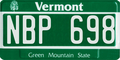 VT license plate NBP698