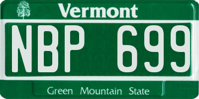 VT license plate NBP699
