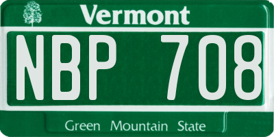 VT license plate NBP708