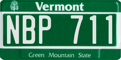 VT license plate NBP711