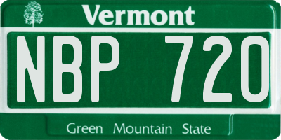 VT license plate NBP720