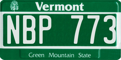 VT license plate NBP773