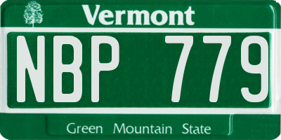 VT license plate NBP779