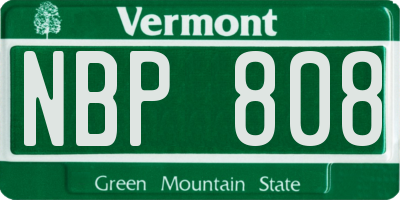 VT license plate NBP808