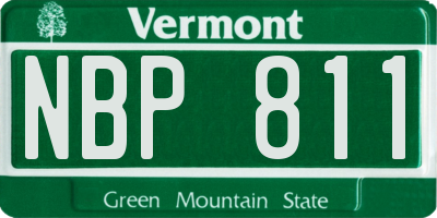 VT license plate NBP811