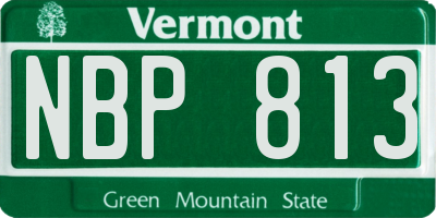 VT license plate NBP813