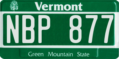 VT license plate NBP877