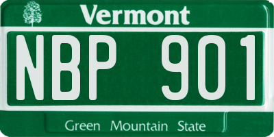 VT license plate NBP901