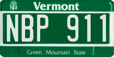VT license plate NBP911