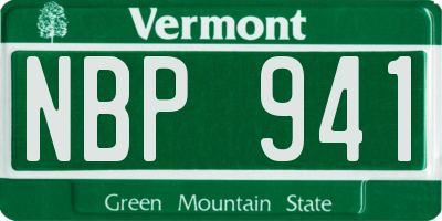 VT license plate NBP941