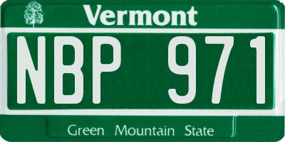 VT license plate NBP971