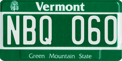 VT license plate NBQ060