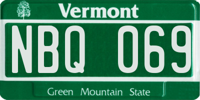 VT license plate NBQ069