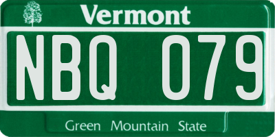 VT license plate NBQ079