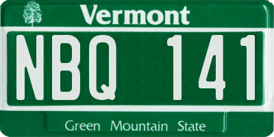 VT license plate NBQ141