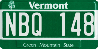 VT license plate NBQ148