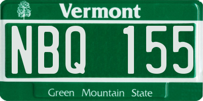 VT license plate NBQ155